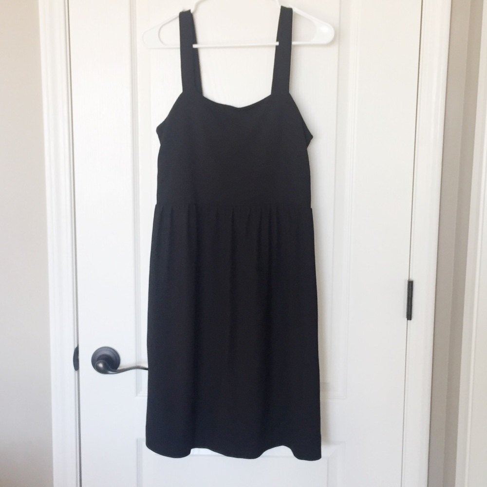 LOFT little black dress with back zipper closure